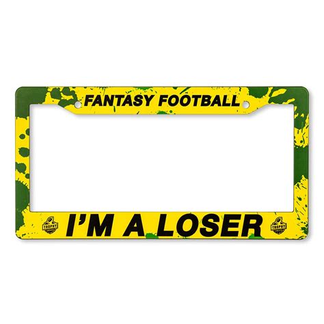 last place fantasy football license plate frame